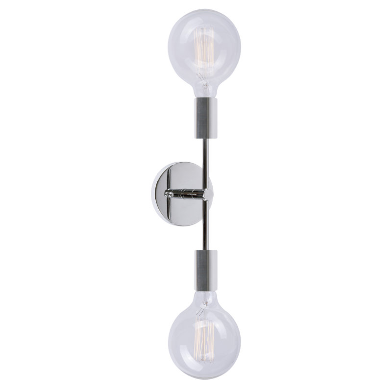 Chrome Dimmable Vanity Sconce with Rotating Arms