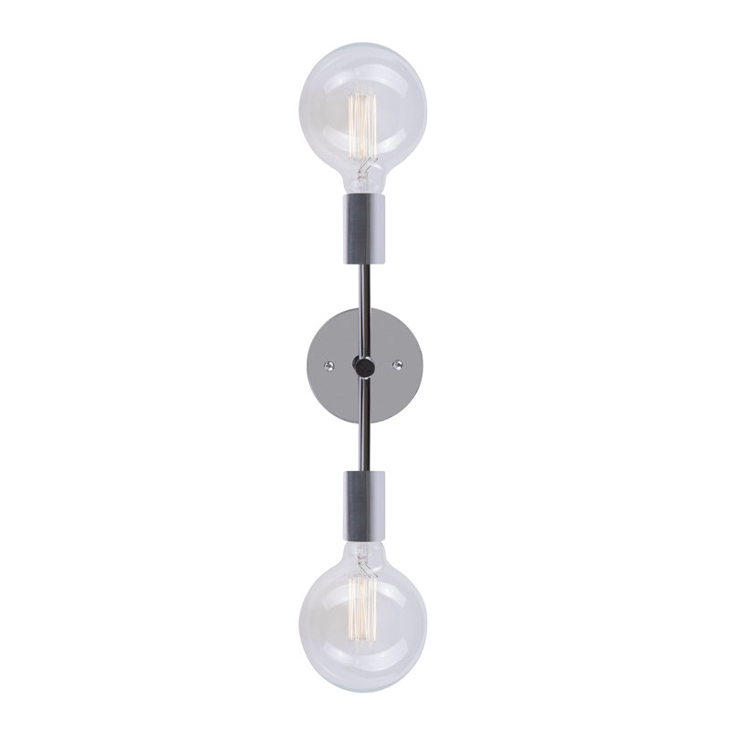 Chrome Dimmable Vanity Sconce with Rotating Arms