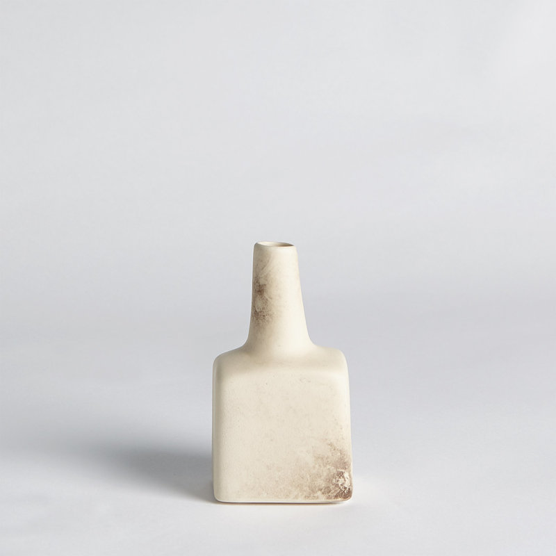 Portuguese Luxe Reactive Ivory Ceramic Table Accent