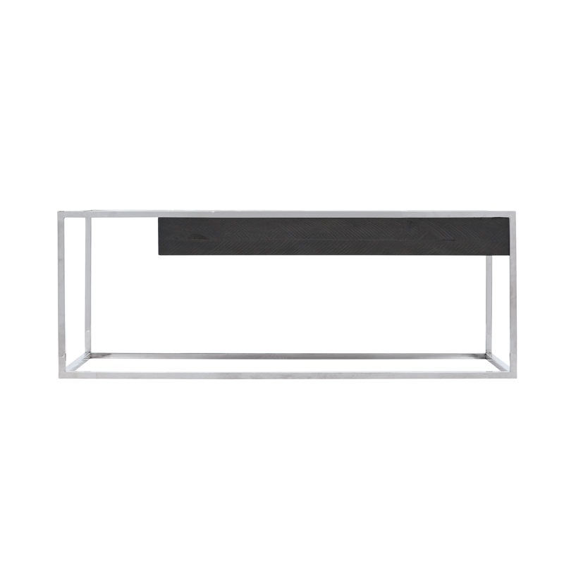 Loft 52'' Black Rectangular Coffee Table with Storage