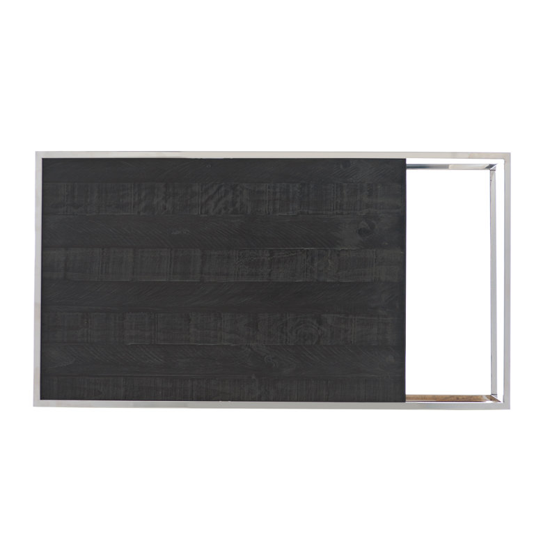 Loft 52'' Black Rectangular Coffee Table with Storage