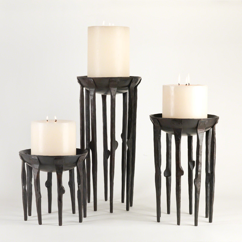 Bothwell Handmade Iron 9" Tabletop Candlestick Holder