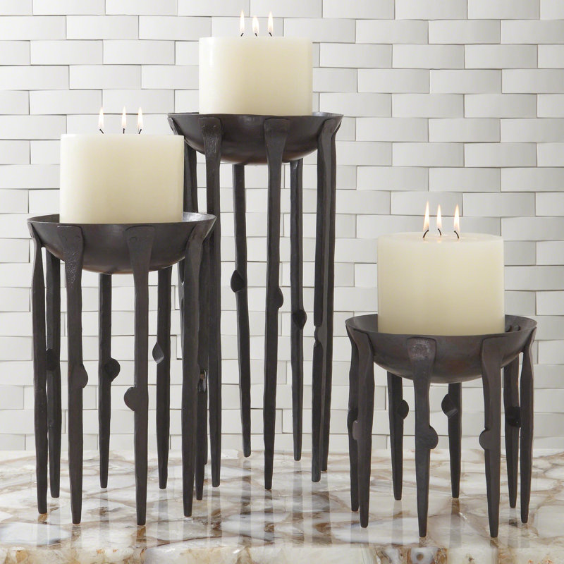 Bothwell Handmade Iron 9" Tabletop Candlestick Holder