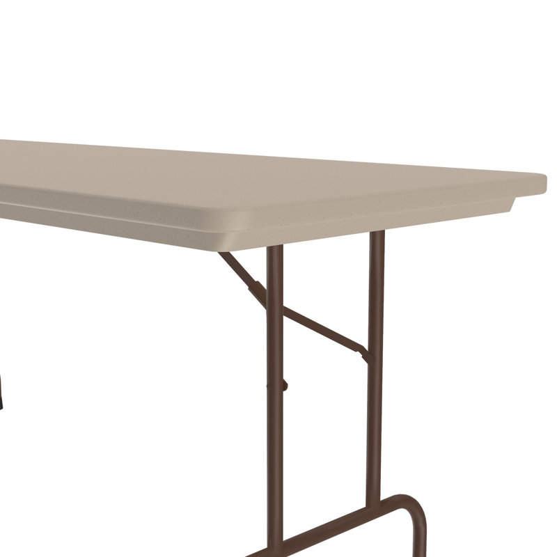 Mocha Granite 72" Rectangular Steel Frame Folding Table