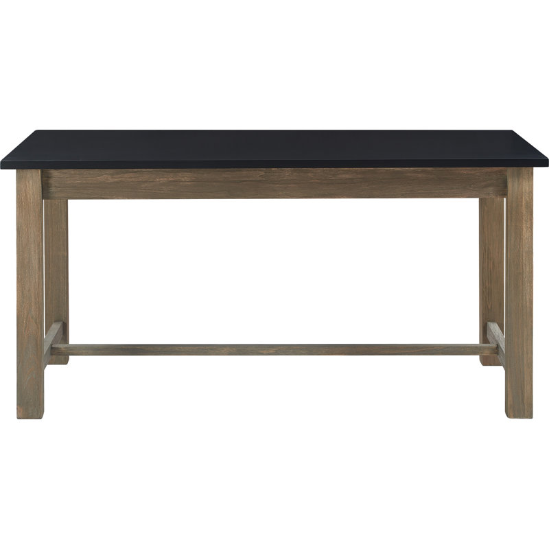 Elmhurst 66" Black and Grey Reclaimed Wood Dining Table