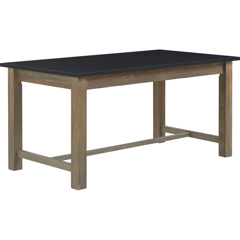 Elmhurst 66" Black and Grey Reclaimed Wood Dining Table