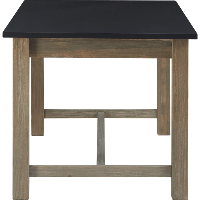 Elmhurst 66" Black and Grey Reclaimed Wood Dining Table
