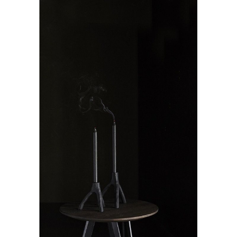 Black Iron Tripod Tabletop Taper Candlestick