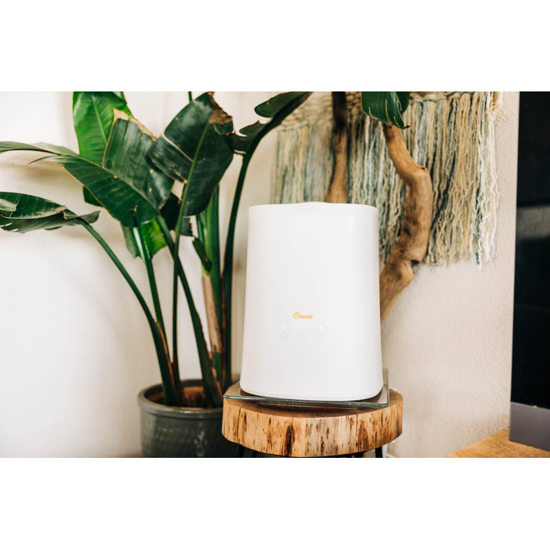 1.2 Gallon White Ultrasonic Cool Mist Tabletop Humidifier with Night Light