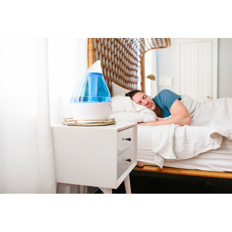 Blue and White Ultrasonic Cool Mist Humidifier with 1 Gallon Tank
