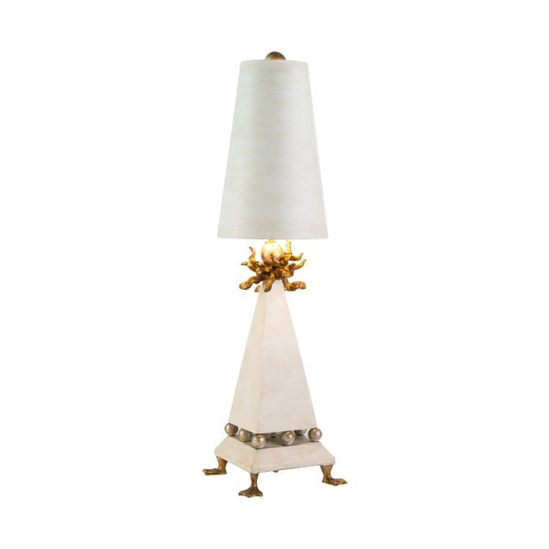 Leda 32" Weathered Brown and Gold Leaf Table Lamp