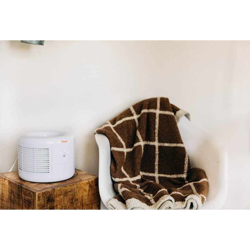 Compact White HEPA Table-Top Air Purifier with Touch Controls