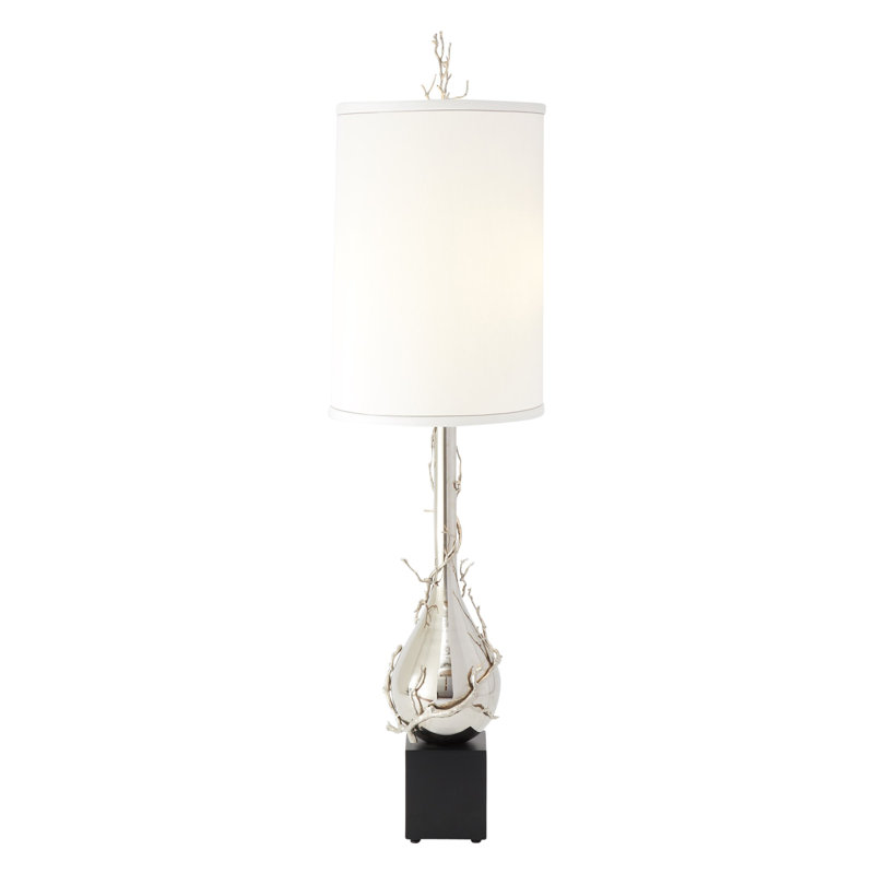 Edison Adjustable Nickel 2-Light Floor Lamp