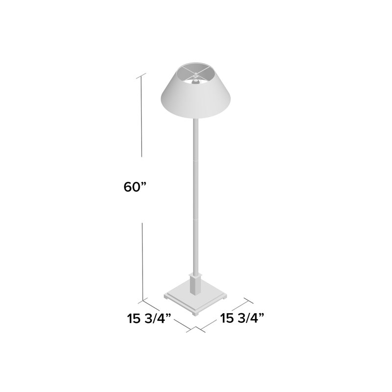Elegant 60" Antique Brass Gold Metal LED Floor Lamp