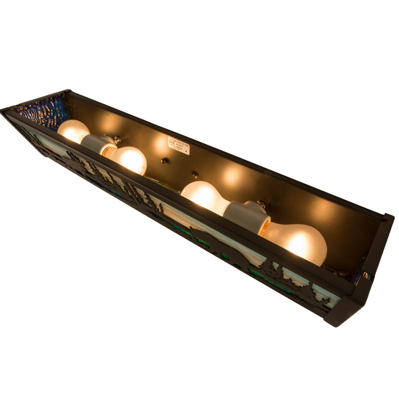 Adirondack Inspired 4-Light Vanity Luminaire in Timeless Bronze