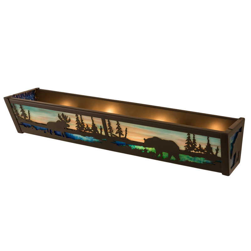 Adirondack Inspired 4-Light Vanity Luminaire in Timeless Bronze