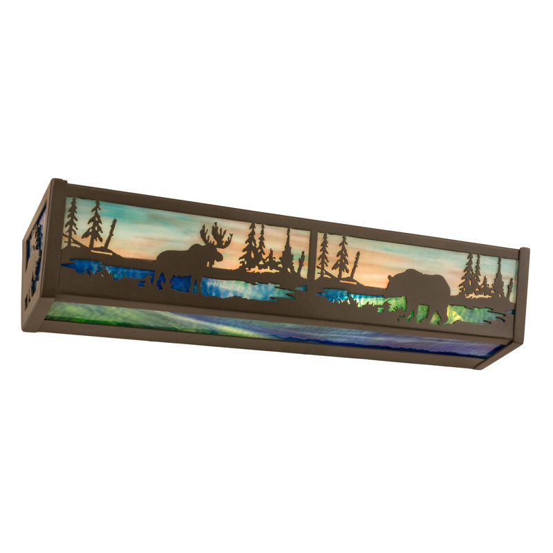 Adirondack Inspired 4-Light Vanity Luminaire in Timeless Bronze