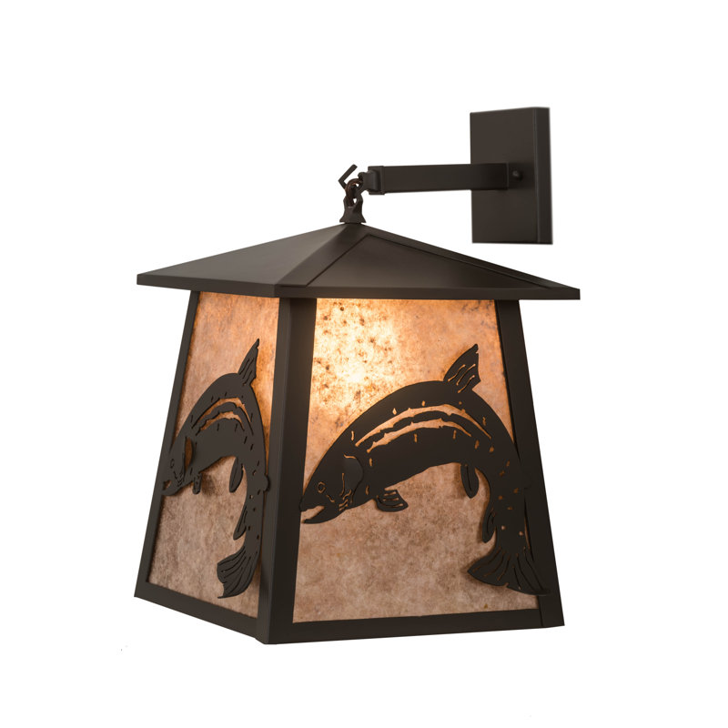 Timeless Bronze 1-Light Sconce with Dimmable Silver Mica Glass