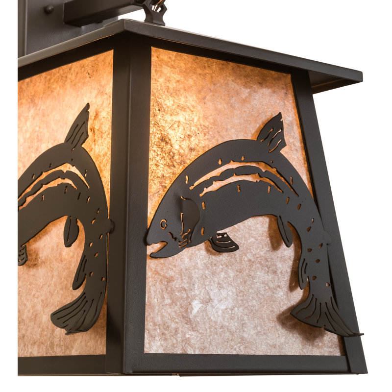 Timeless Bronze 1-Light Sconce with Dimmable Silver Mica Glass