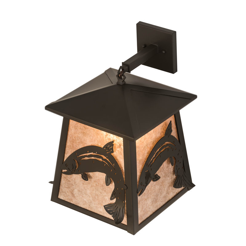 Timeless Bronze 1-Light Sconce with Dimmable Silver Mica Glass