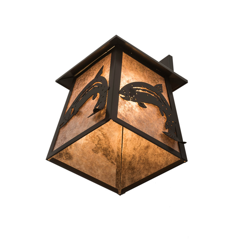 Timeless Bronze 1-Light Sconce with Dimmable Silver Mica Glass