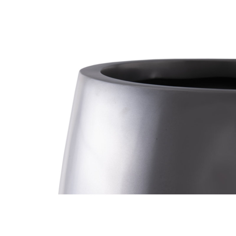 Elonga 47" Silver Aluminum Contemporary Planter