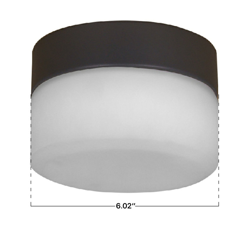 6'' Oil Rubbed Bronze and White Bowl Ceiling Fan Light Kit