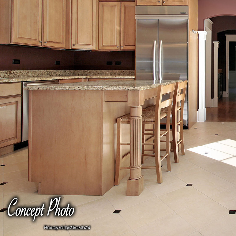 Elegant 35" Unfinished Solid Hardwood Fluted Kitchen Island Support Leg