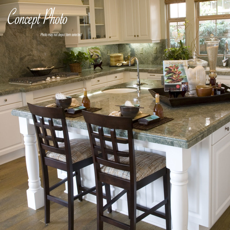 Elegant 35.25" Unfinished Rubberwood Full Round Kitchen Island Leg