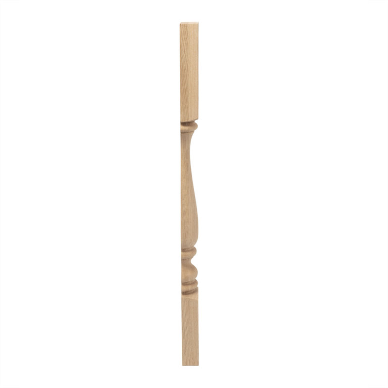 Unfinished Red Oak Elegant Half Round 35'' Kitchen Island Leg