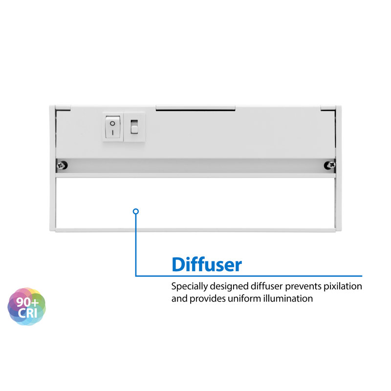 White Matte 8'' LED Under Cabinet Light Bar