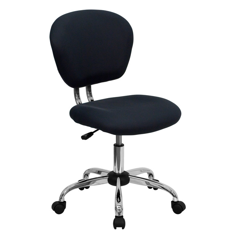 Ergonomic Mid-Back Mesh Swivel Task Chair in Gray with Chrome Base