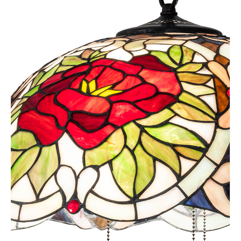 Lavender & Plum Bronze 20" Globe LED Pendant with Art Glass Shade