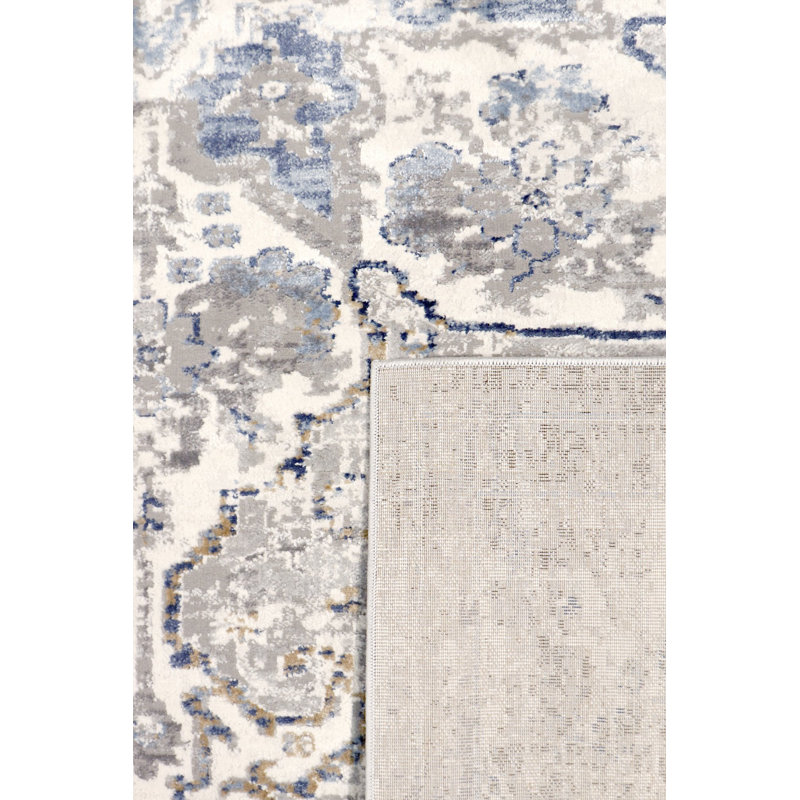 Handmade Gray Synthetic 4'x6' Easy-Care Rectangular Rug