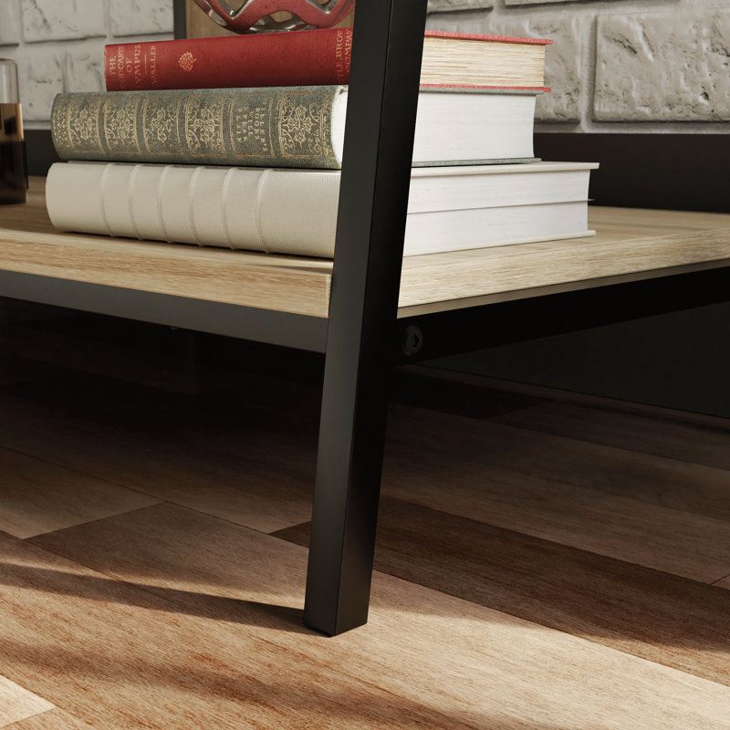 Austin Industrial-Black Metal and Wood TV Mount Media Console