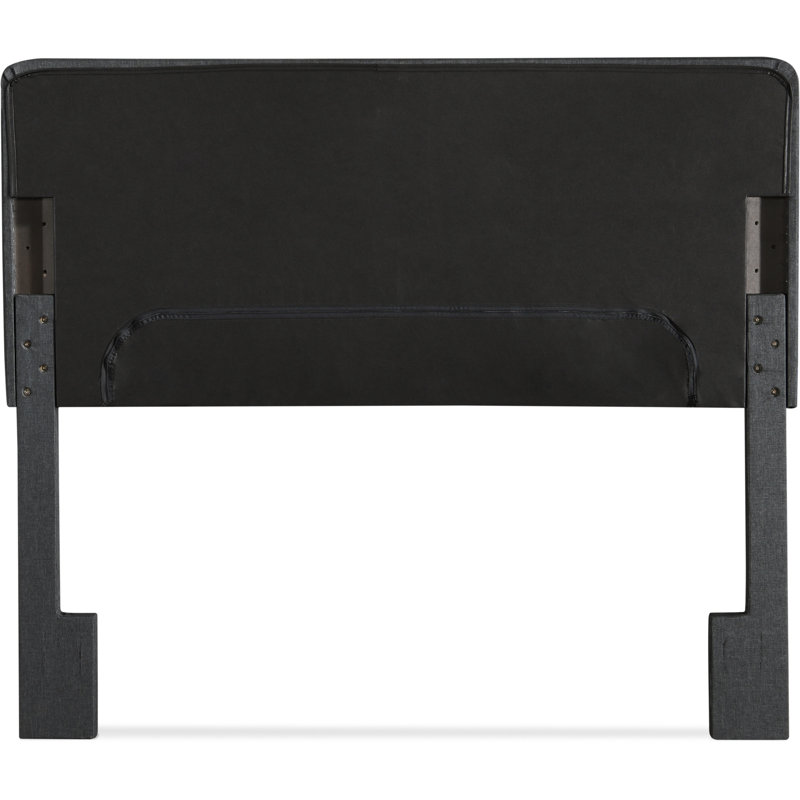 Charcoal Gray Upholstered Tufted Queen Headboard