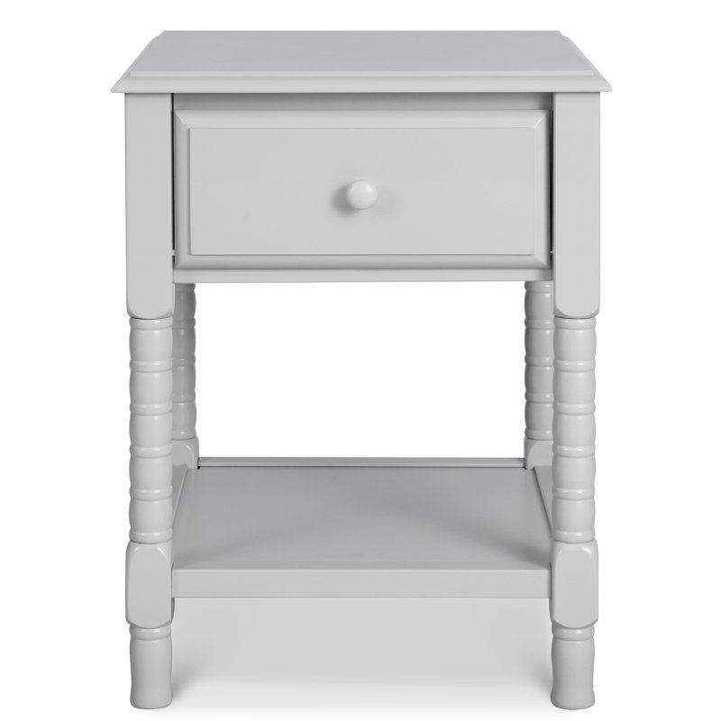 Fog Grey Jenny Lind Traditional Spindle Nightstand