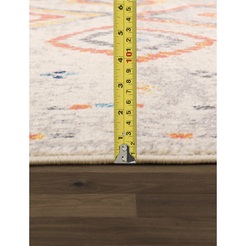 Aldora Southwestern Gray and Multicolor Synthetic Area Rug