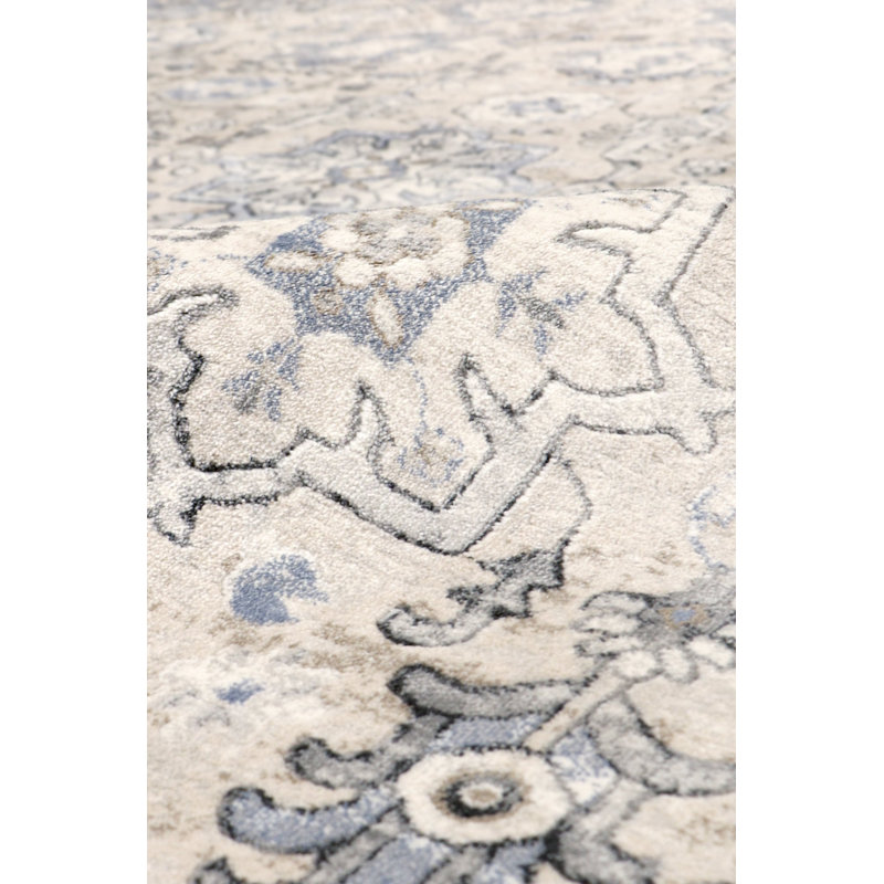 Amadeus Easy Care Handmade Blue Wool Blend 5' x 7' Area Rug