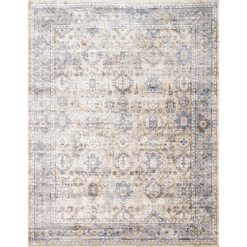 Amadeus Easy Care Handmade Blue Wool Blend 5' x 7' Area Rug