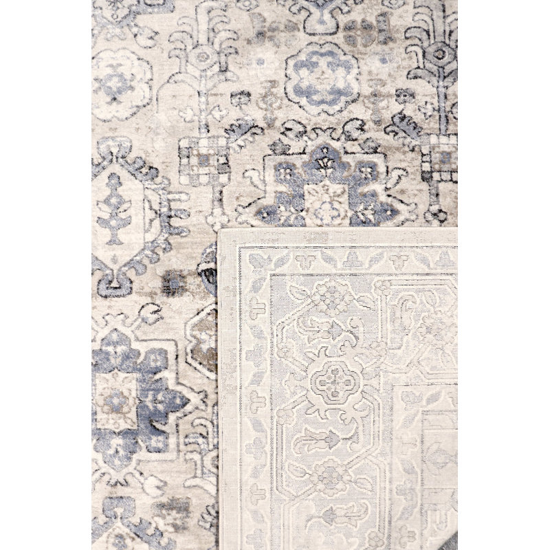 Amadeus Easy Care Handmade Blue Wool Blend 5' x 7' Area Rug