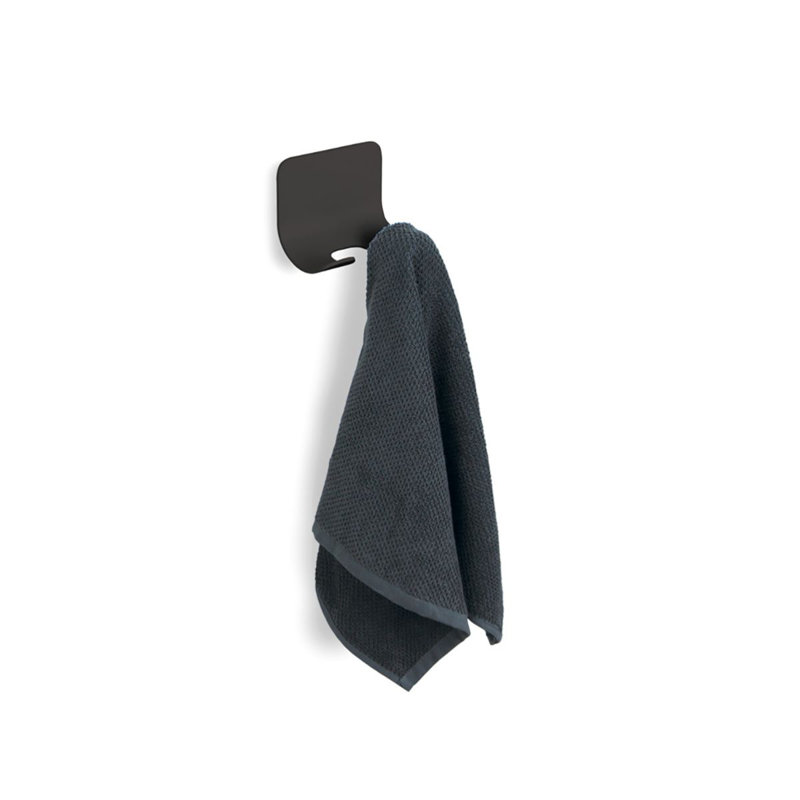 Matte Black Curved Wall Mounted Double Towel Hook