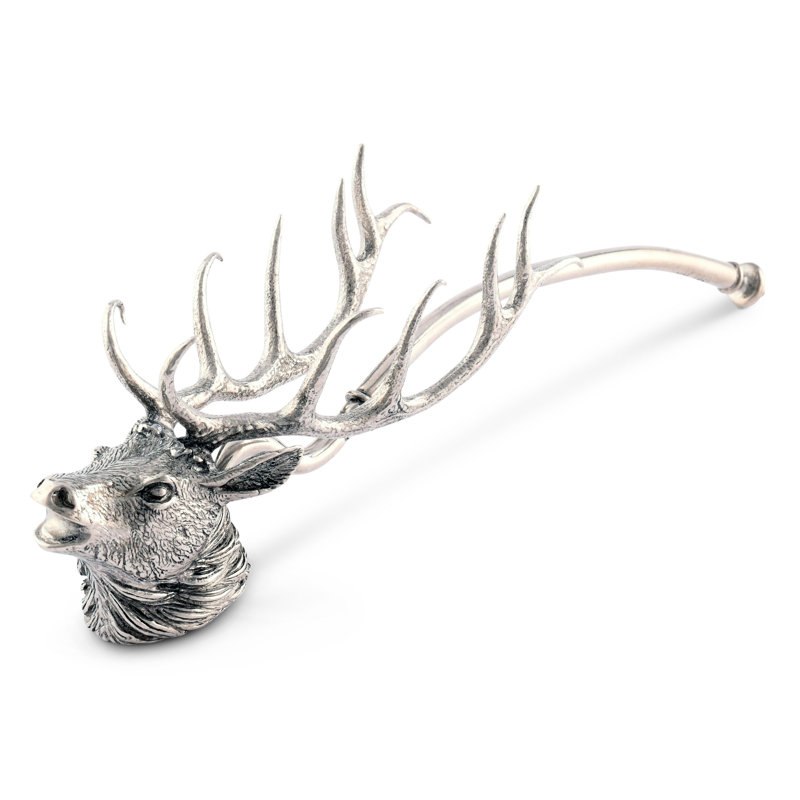 Refined Lodge 10" Pewter Elk Antler Candle Snuffer