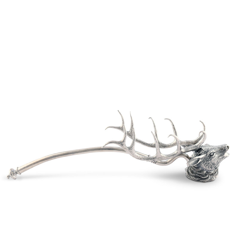 Refined Lodge 10" Pewter Elk Antler Candle Snuffer