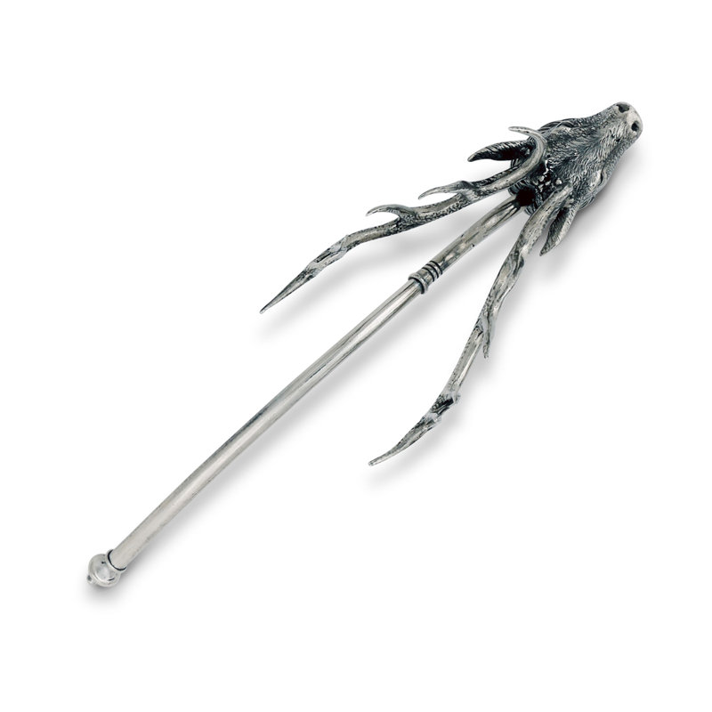 Refined Lodge 10" Pewter Elk Antler Candle Snuffer
