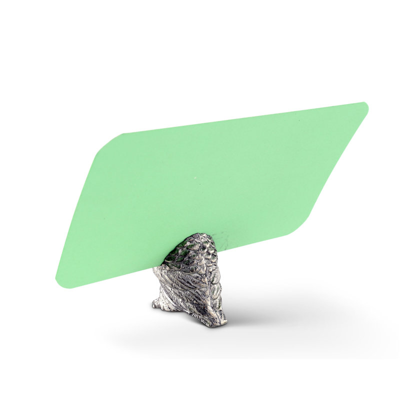 Bronze Owl Pewter Place Card Holder Set