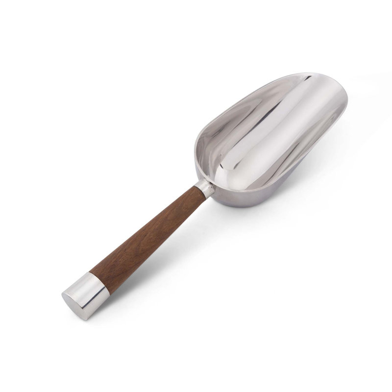 Tribeca Stainless Steel Ice Scoop with Teak Handle