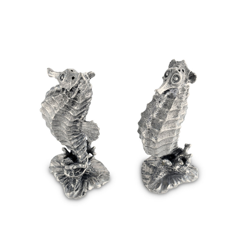 Pewter Seahorse Salt and Pepper Shaker Set