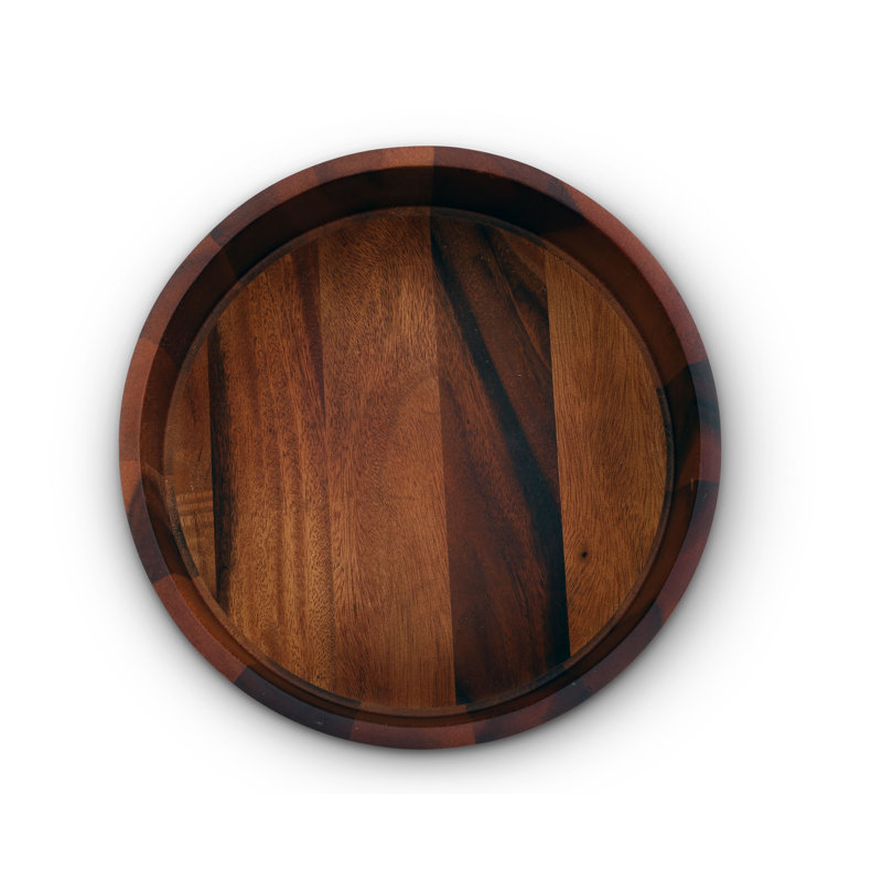 Arthur Court Acacia Wood Large Round Serving Bowl
