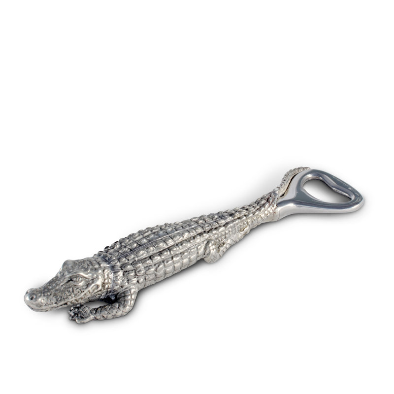 Pewter Alligator Handle Tropical Bottle Opener